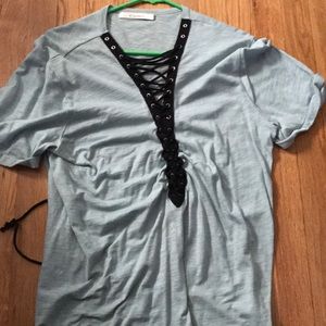 Laced neck tshirt